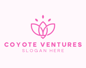 Pink Lotus Flower logo design