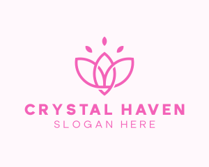 Pink Lotus Flower logo design