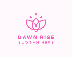 Pink Lotus Flower logo design