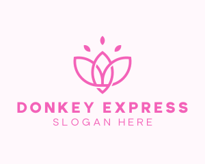 Pink Lotus Flower logo design