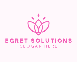 Pink Lotus Flower logo design