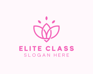 Pink Lotus Flower logo design