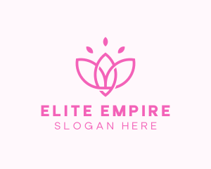 Pink Lotus Flower logo design