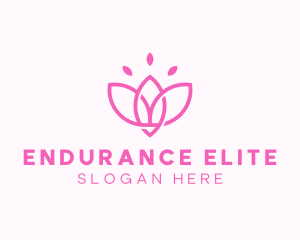 Pink Lotus Flower logo design