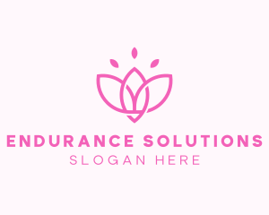 Pink Lotus Flower logo design