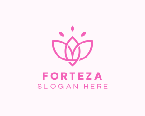 Pink Lotus Flower logo design