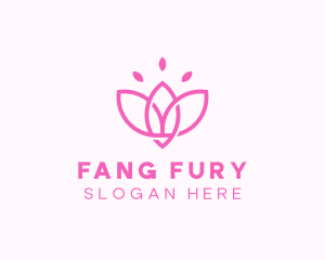 Pink Lotus Flower logo design