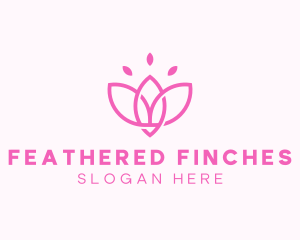 Pink Lotus Flower logo design