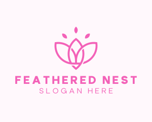 Pink Lotus Flower logo design