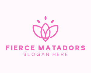 Pink Lotus Flower logo design