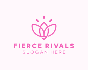 Pink Lotus Flower logo design