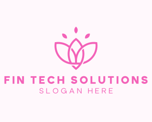 Pink Lotus Flower logo design