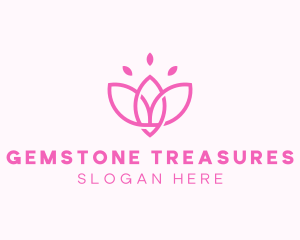 Pink Lotus Flower logo design