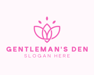 Pink Lotus Flower logo design