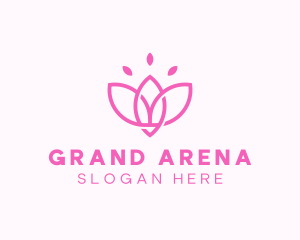 Pink Lotus Flower logo design