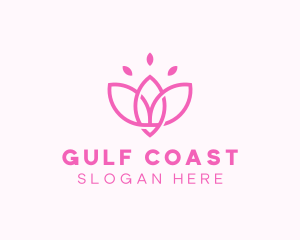 Pink Lotus Flower logo design