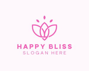 Pink Lotus Flower logo design