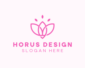 Pink Lotus Flower logo design