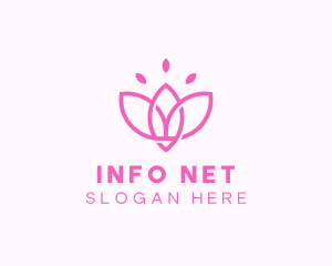 Pink Lotus Flower logo design