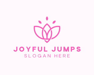 Pink Lotus Flower logo design