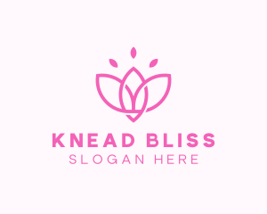 Pink Lotus Flower logo design