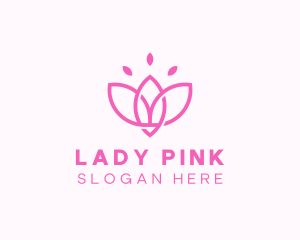 Pink Lotus Flower logo design