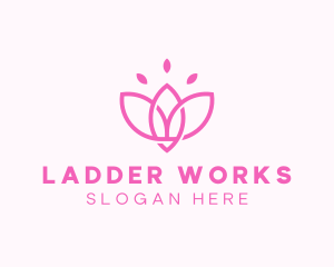 Pink Lotus Flower logo design