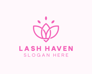 Pink Lotus Flower logo design