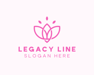 Pink Lotus Flower logo design