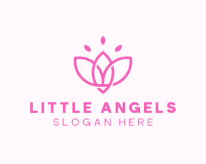 Pink Lotus Flower logo design