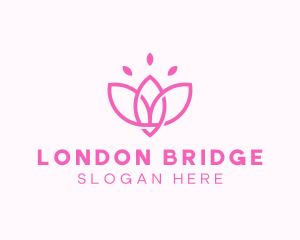 Pink Lotus Flower logo design