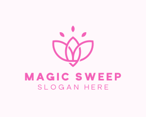 Pink Lotus Flower logo design