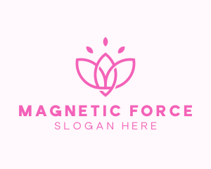 Pink Lotus Flower logo design