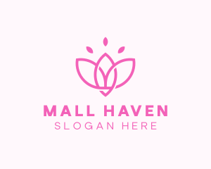 Pink Lotus Flower logo design