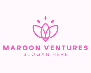 Pink Lotus Flower logo design