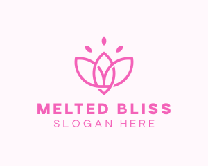 Pink Lotus Flower logo design