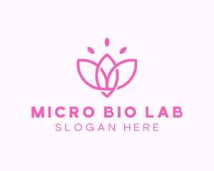 Pink Lotus Flower logo design