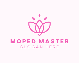 Pink Lotus Flower logo design