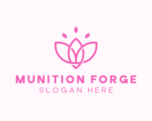 Pink Lotus Flower logo design