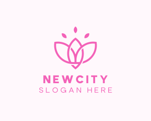 Pink Lotus Flower logo design