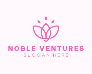 Pink Lotus Flower logo design