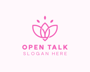 Pink Lotus Flower logo design