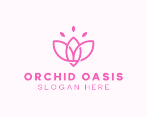 Pink Lotus Flower logo design