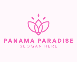 Pink Lotus Flower logo design