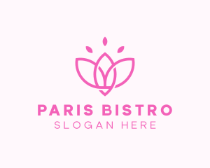 Pink Lotus Flower logo design