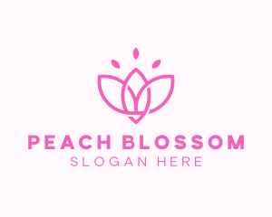 Pink Lotus Flower logo design