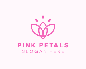 Pink Lotus Flower logo design