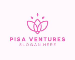 Pink Lotus Flower logo design