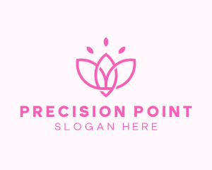 Pink Lotus Flower logo design