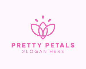 Pink Lotus Flower logo design